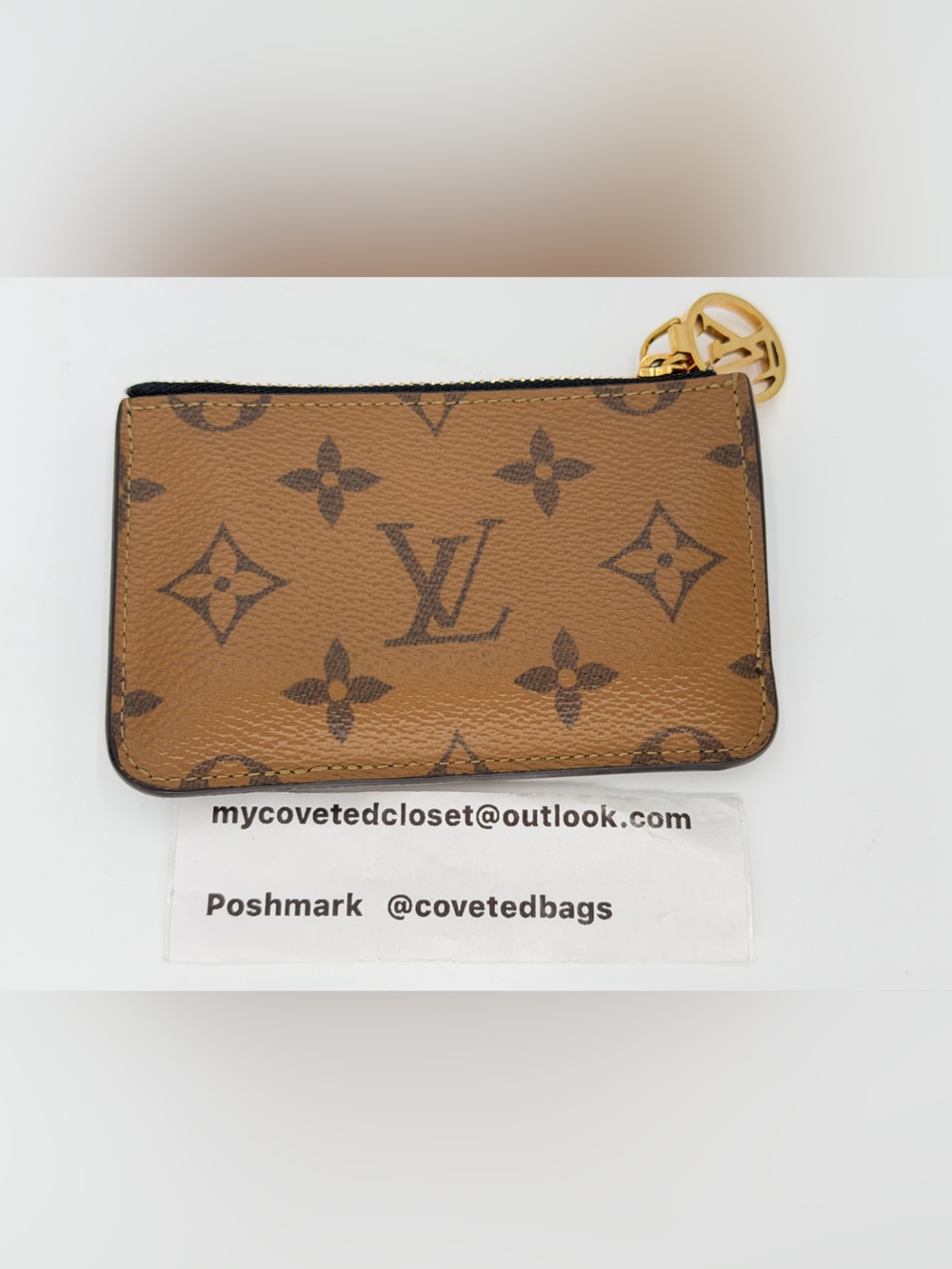 Louis Vuitton Romy Reverse Monogram Cardholder W/Box Dust Bag & Entrupy🤎💛 - Picture 3 of 12